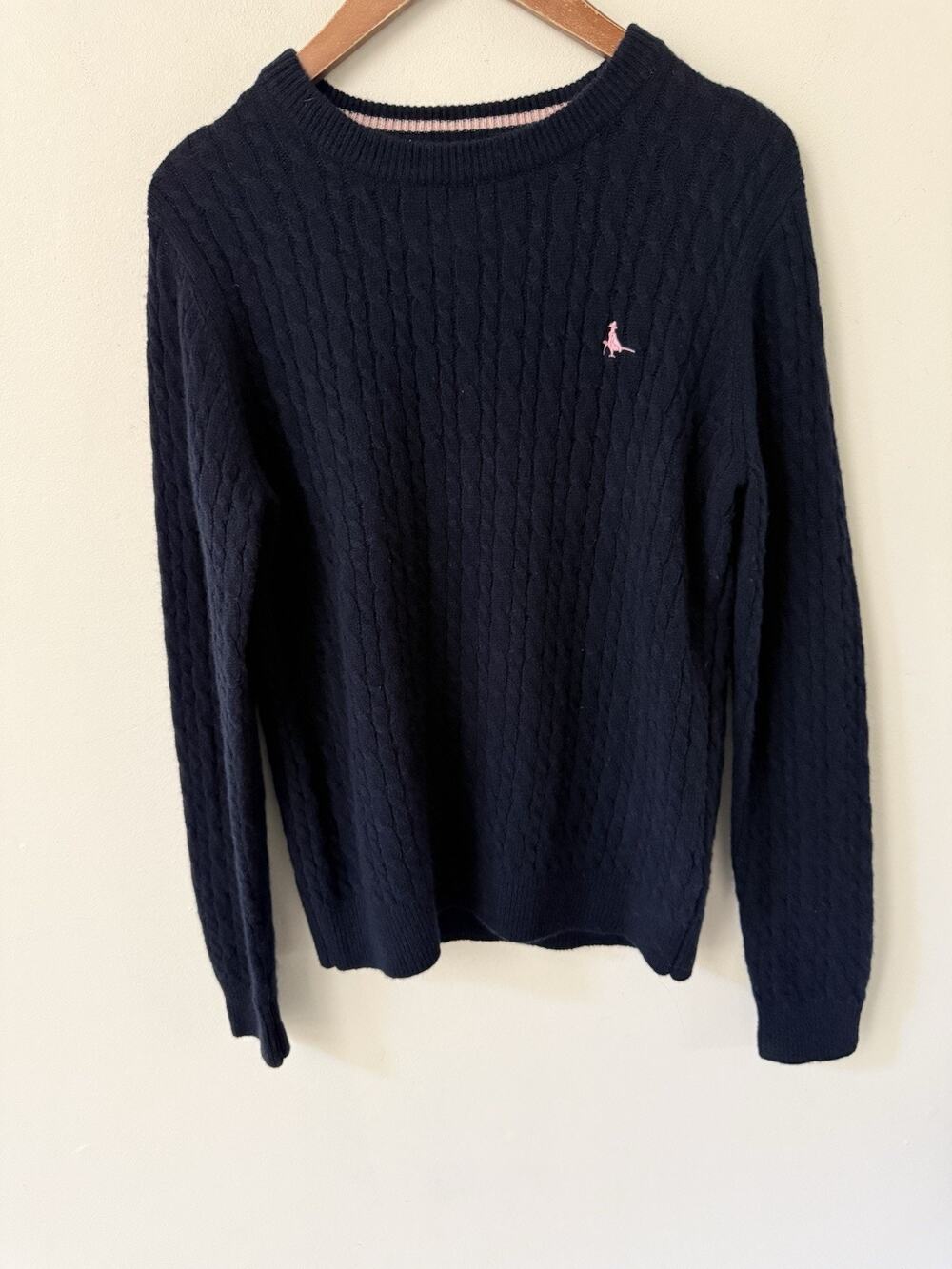 Jack Willis Pure Merino Wool Cable Knit Sweater Womens Size 10 London Jumper